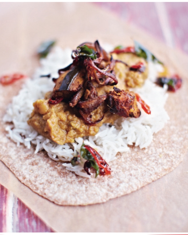 Aubergine Daal (with homemade Chapatis)
